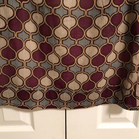 TORY BURCH Abstract Pattern Long Sleeve Dress Size 4 - Picture 4 of 6